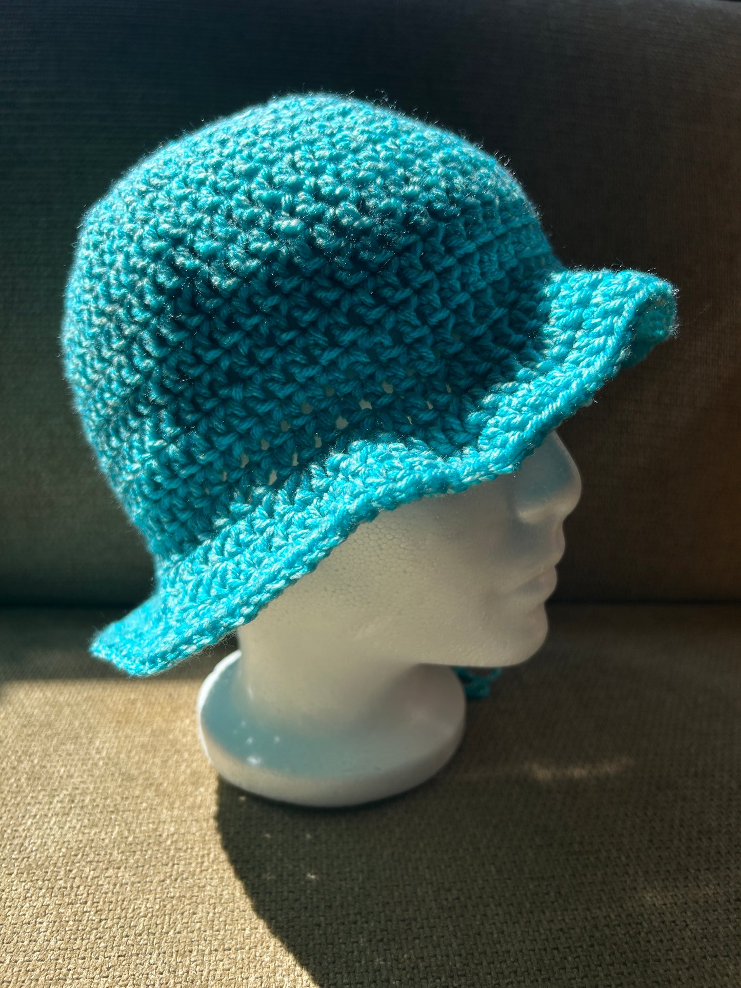 Crocheted bucket hat