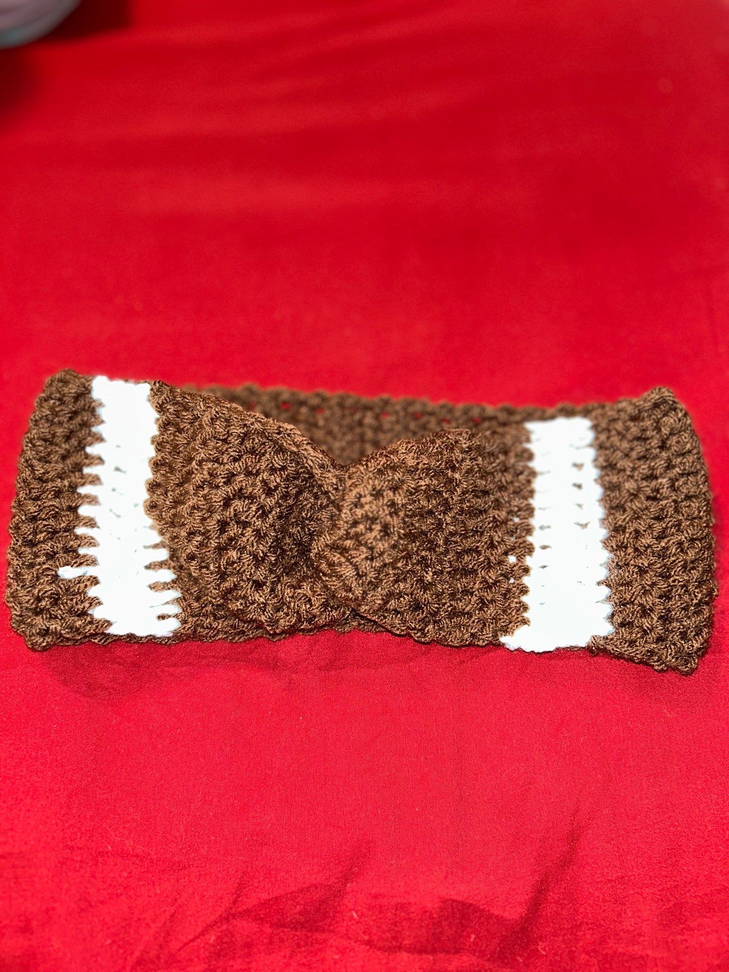 Crocheted Twisty Football Headband