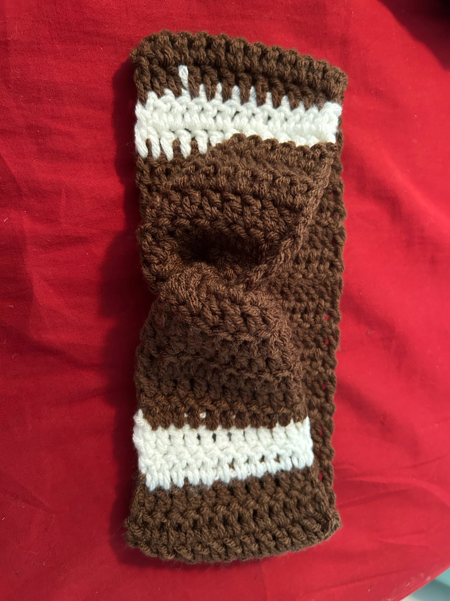 Crocheted Twisty Football Headband