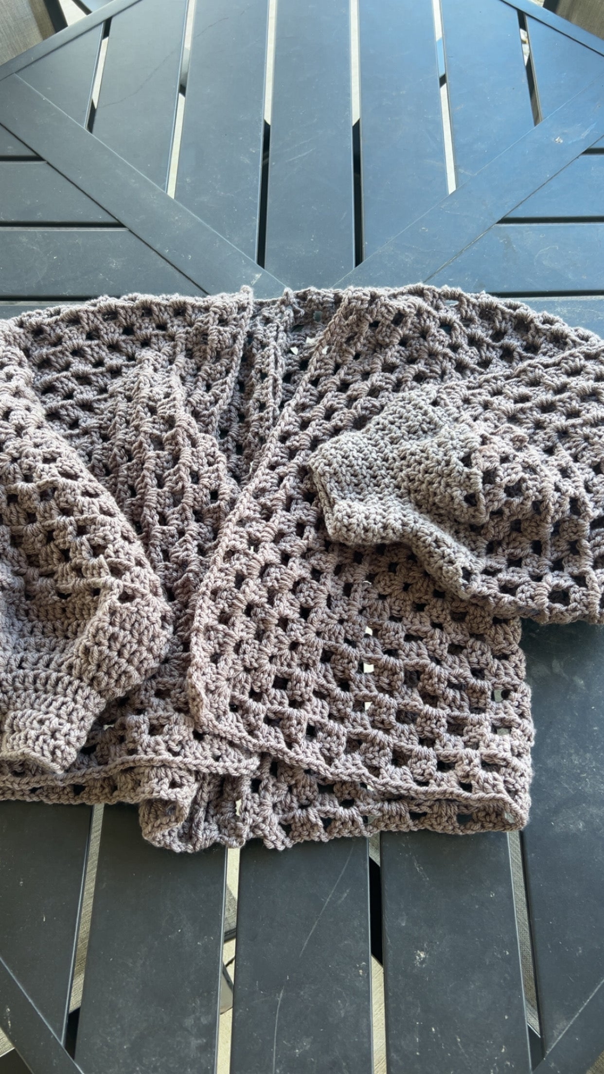 Crocheted Hexagon cardigan