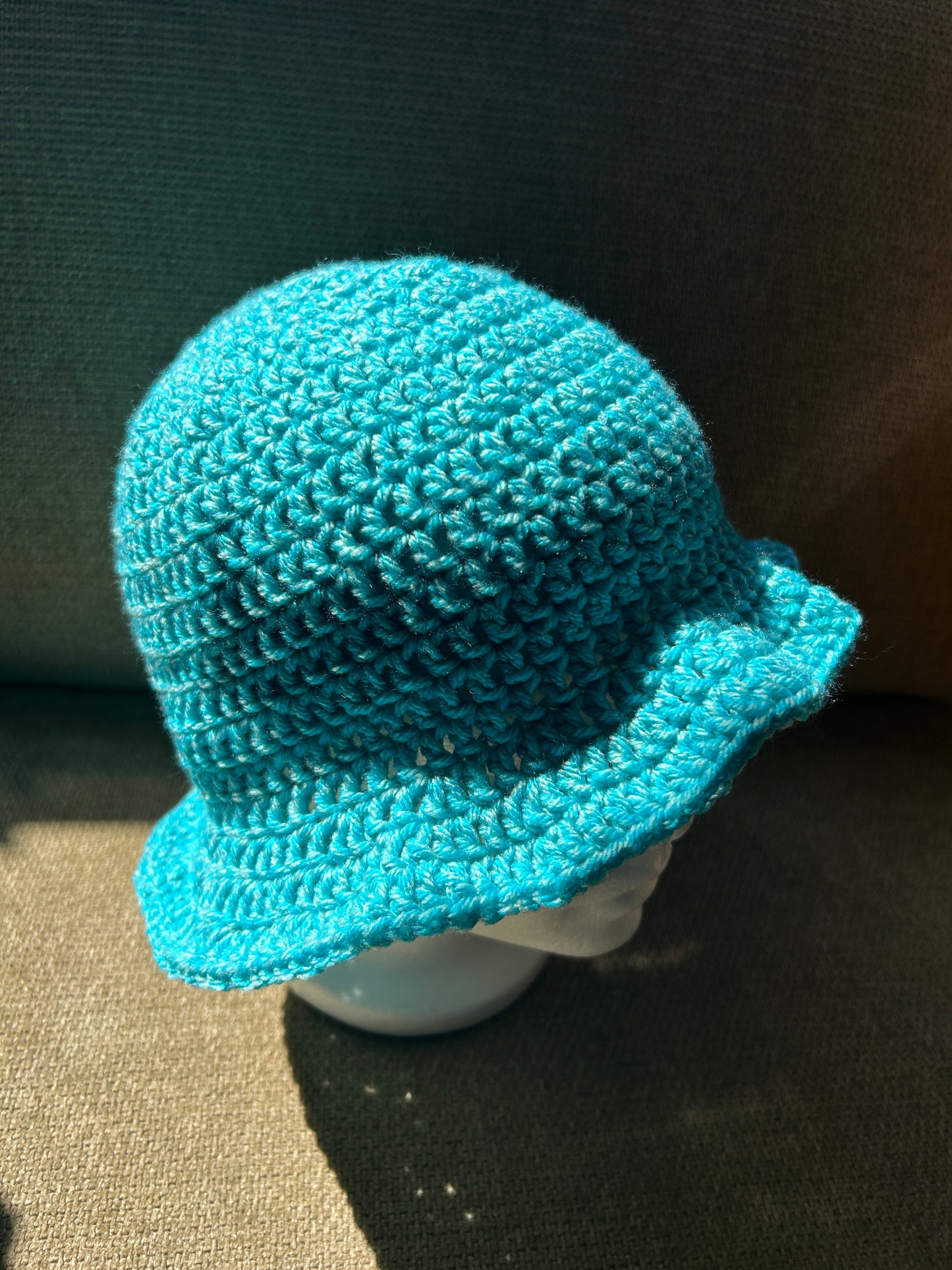 Crocheted bucket hat