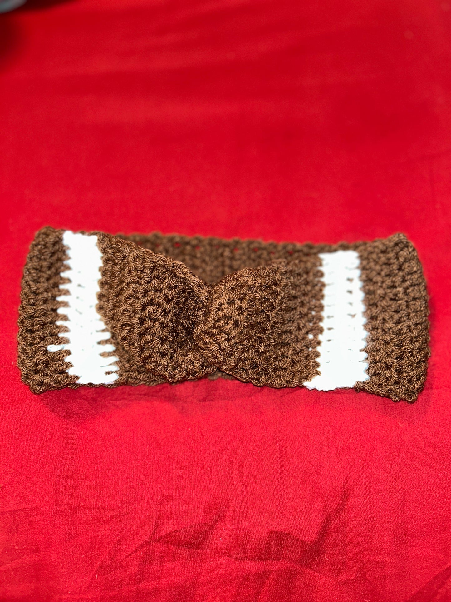 Crocheted Twisty Football Headband