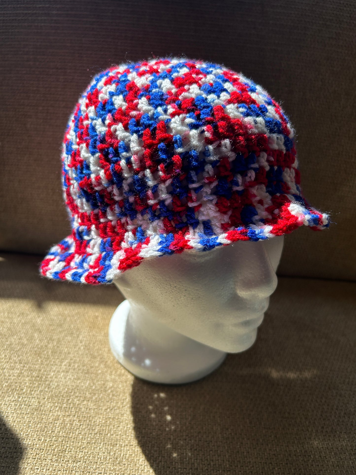 Crocheted bucket hat