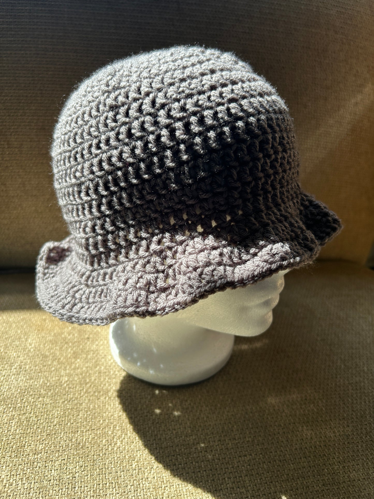 Crocheted bucket hat