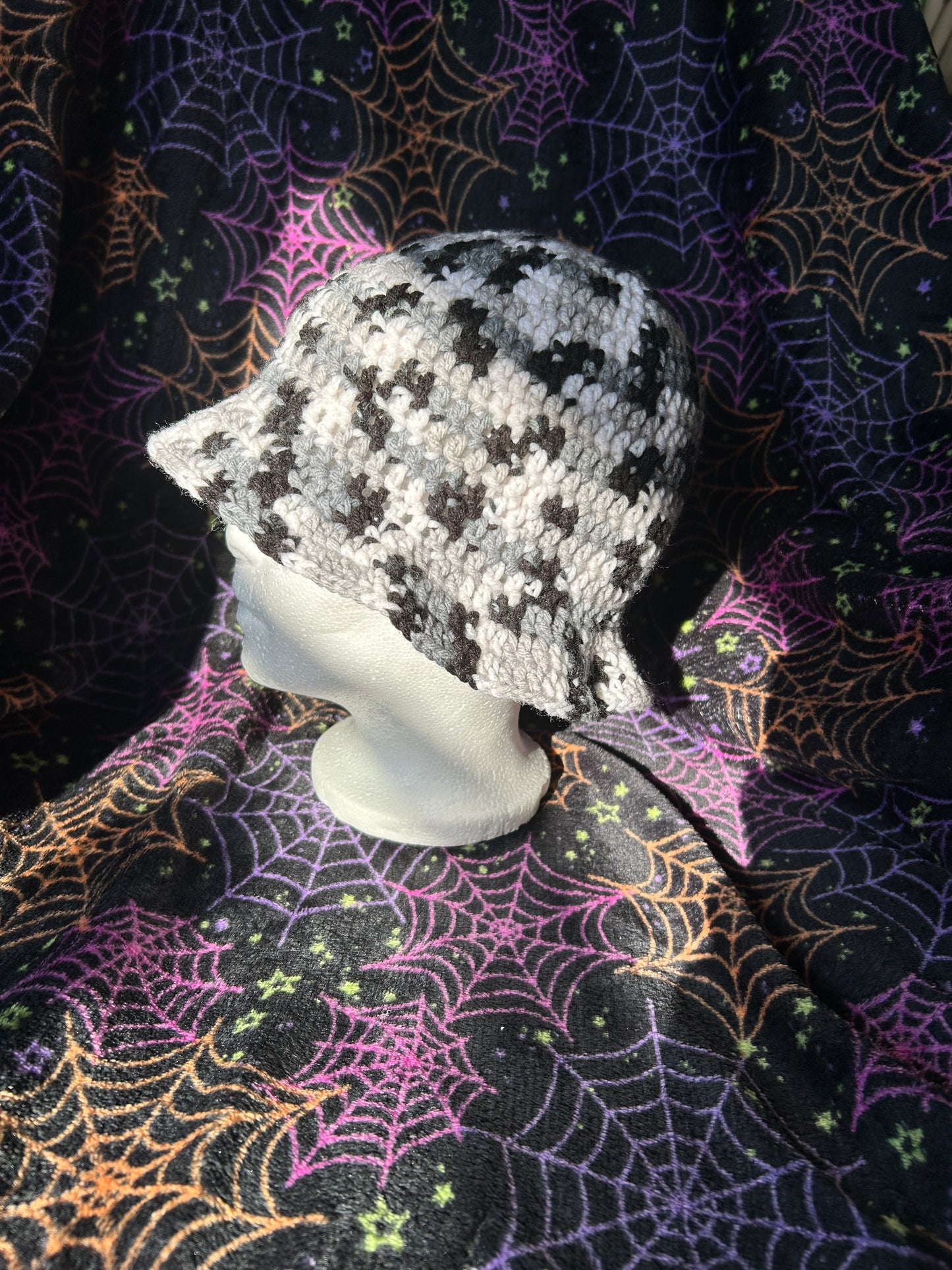 Crocheted bucket hat