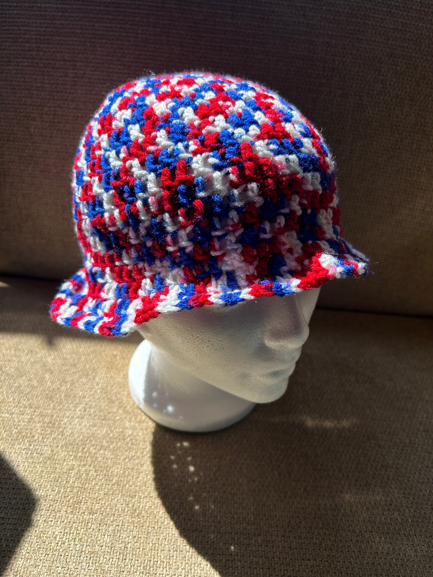 Crocheted bucket hat