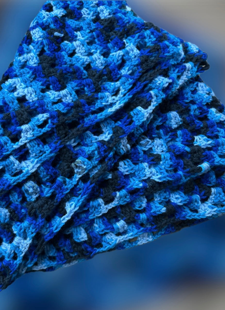 Crocheted Granny Square Baby Blanket