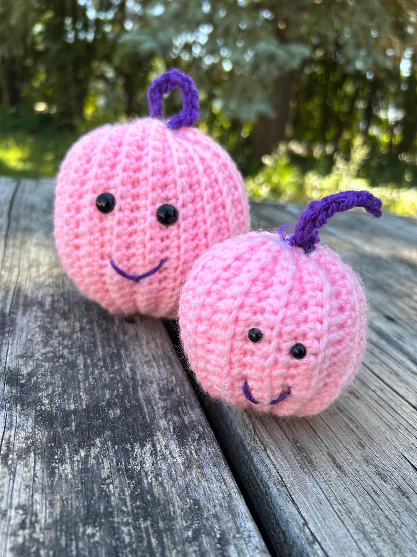 Crocheted mini pumpkin