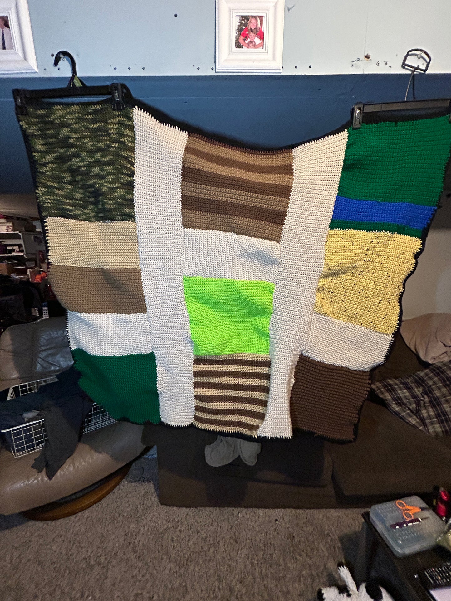 Crocheted Farm Blanket