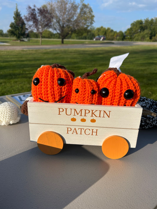 Crocheted mini pumpkin