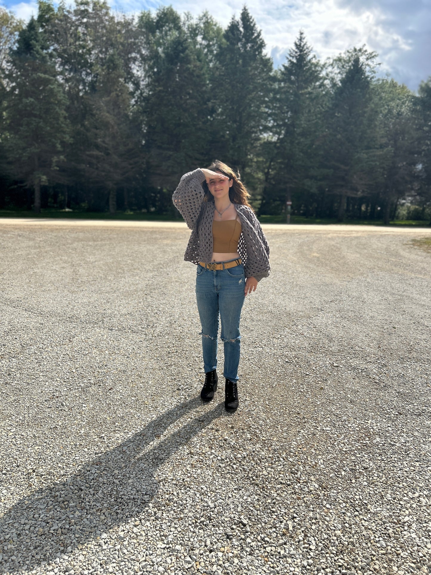 Crocheted Hexagon cardigan