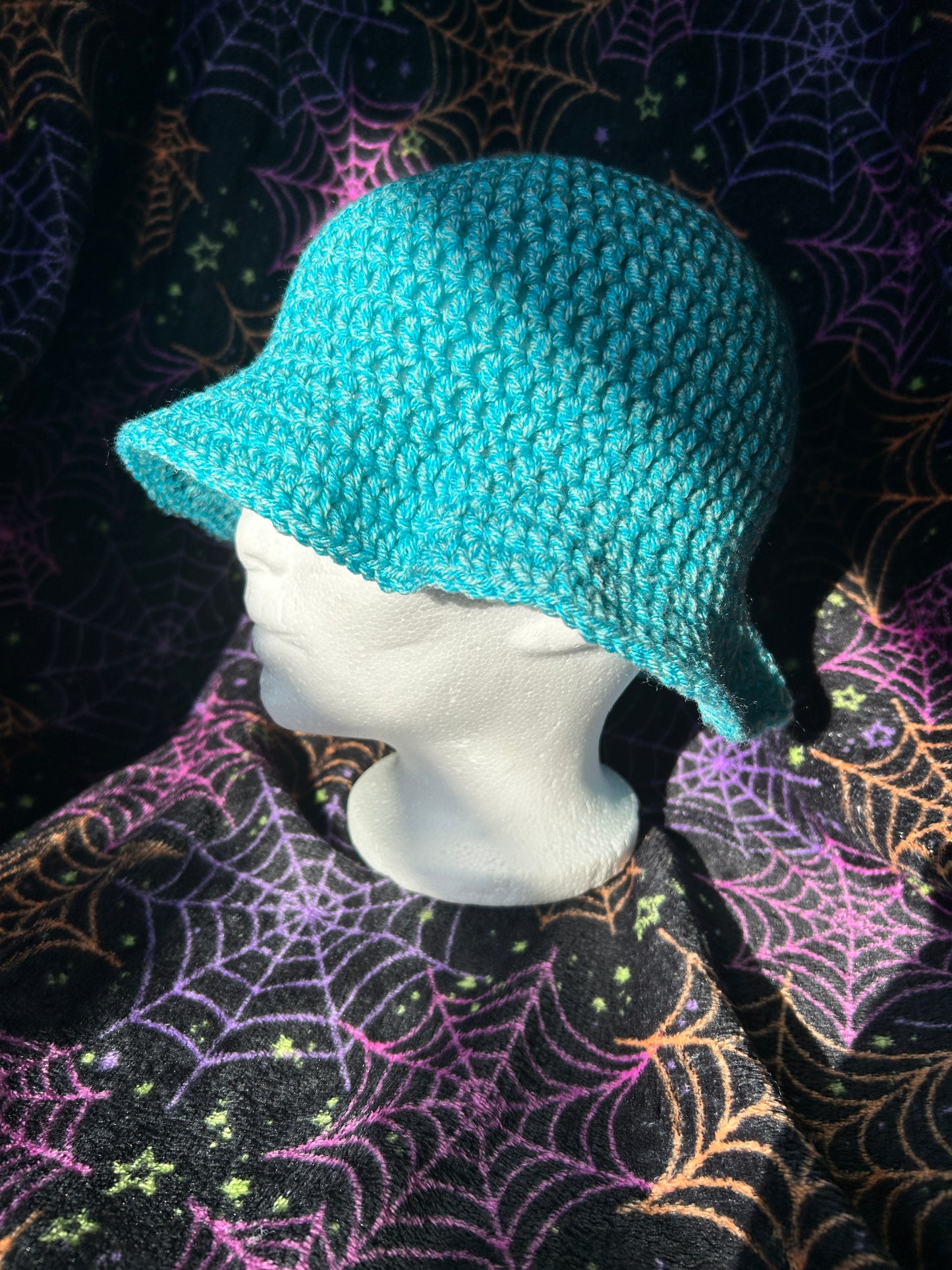 Crocheted bucket hat
