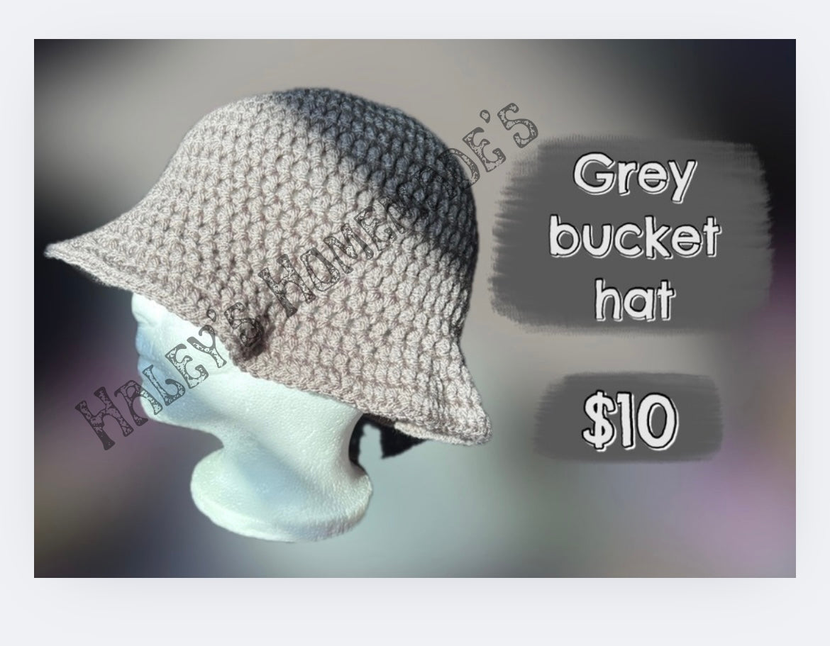Crocheted bucket hat