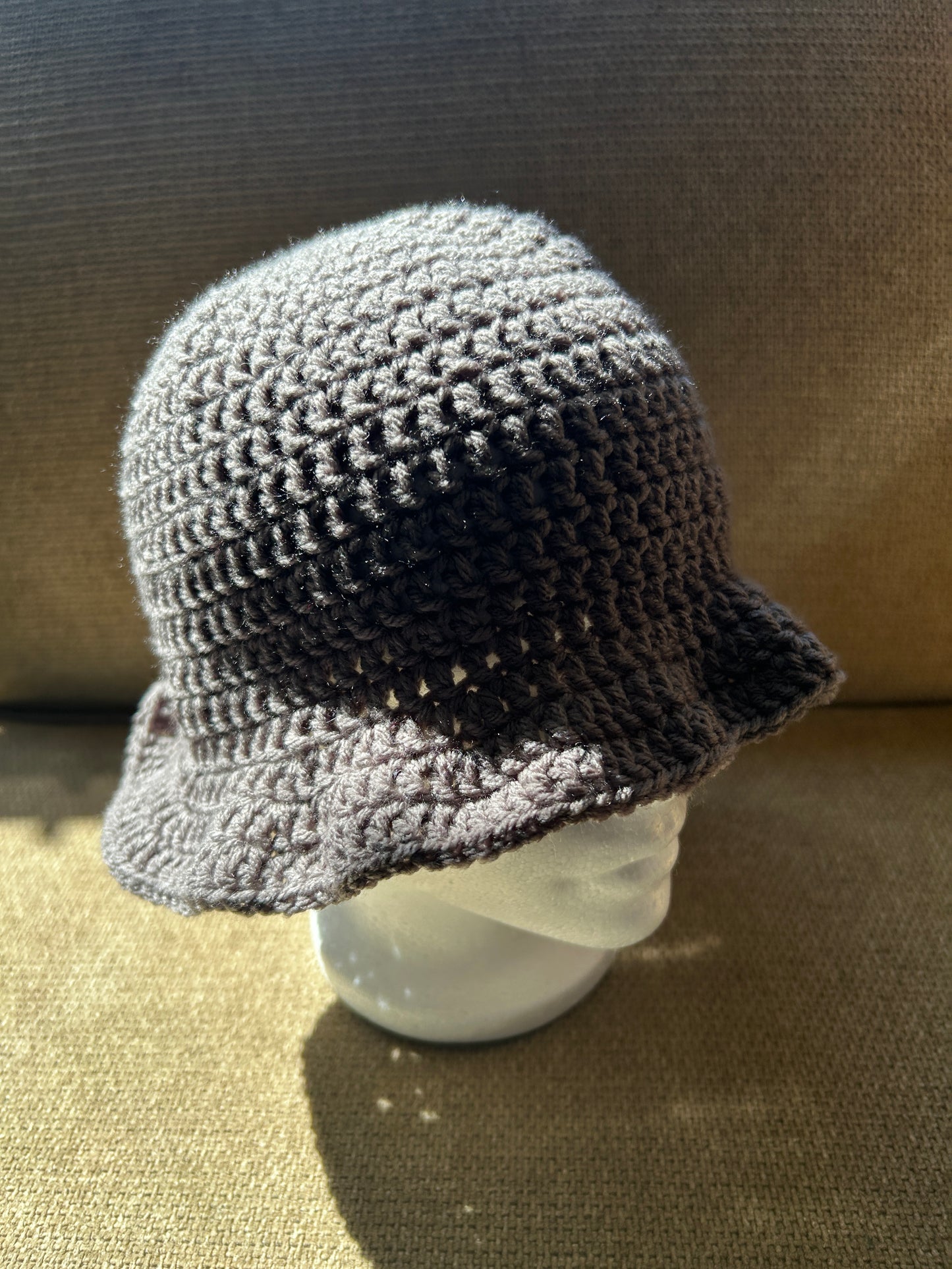 Crocheted bucket hat