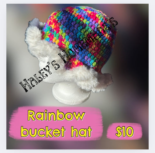 Crocheted bucket hat