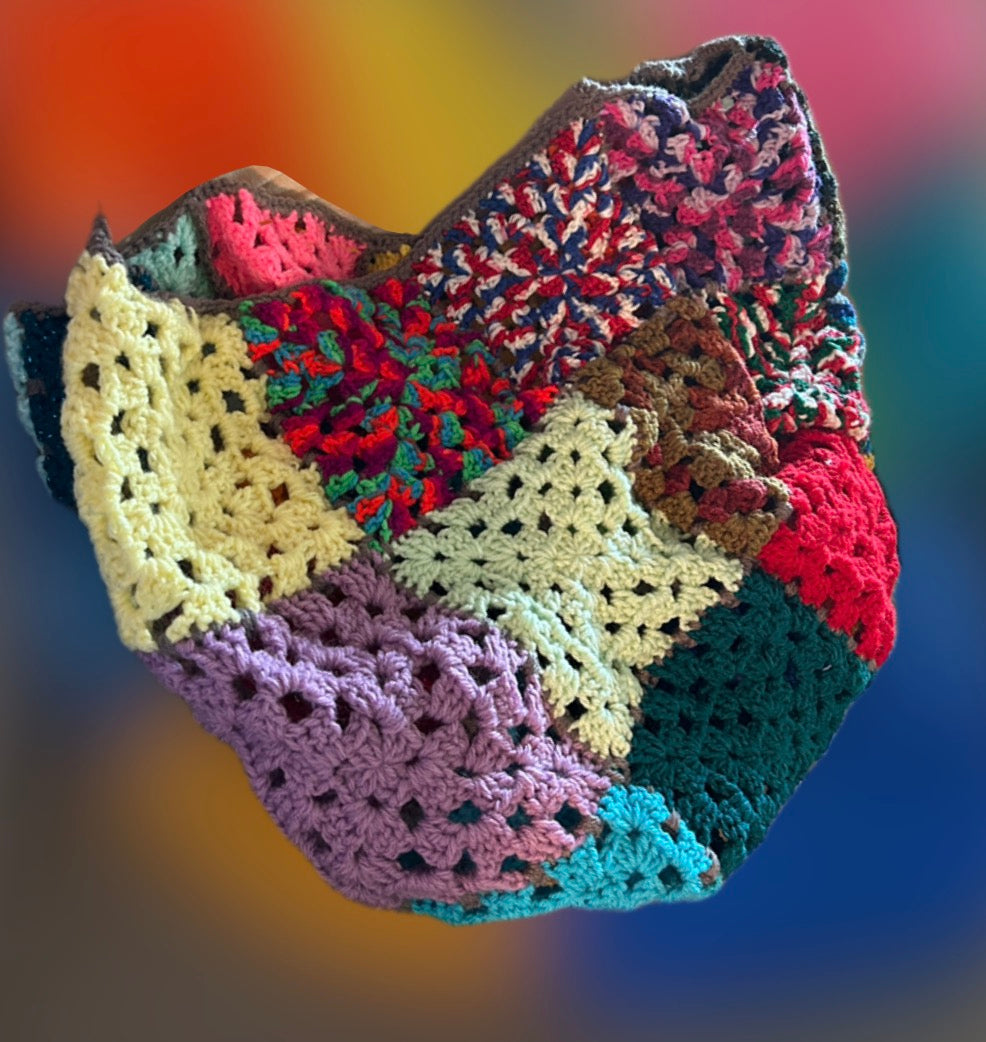 Crocheted Granny Square Bag