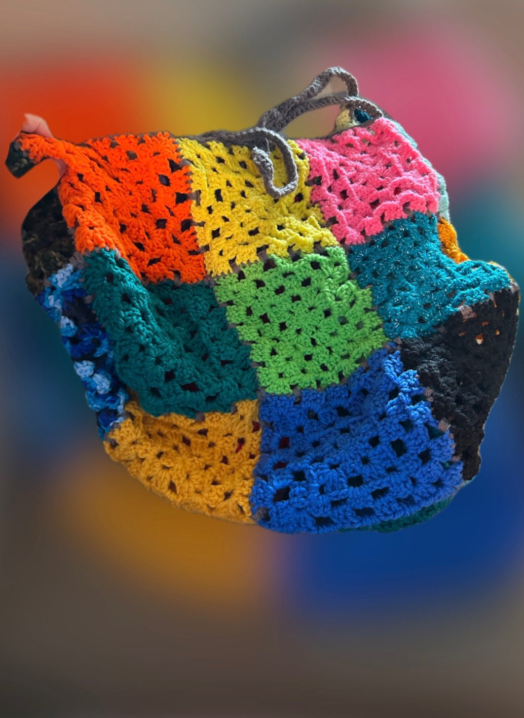 Crocheted Granny Square Bag