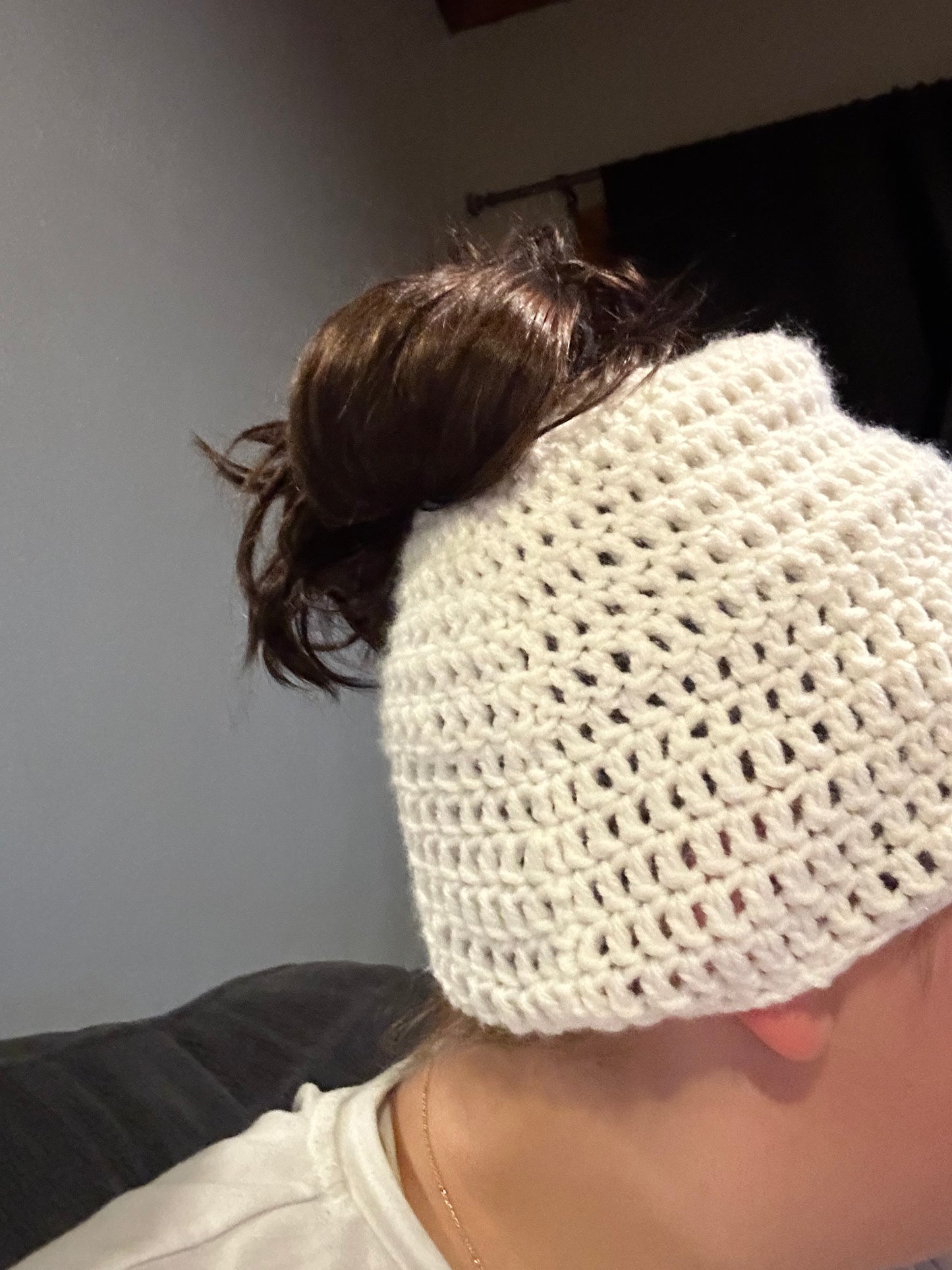 Crocheted Ponytail Hat