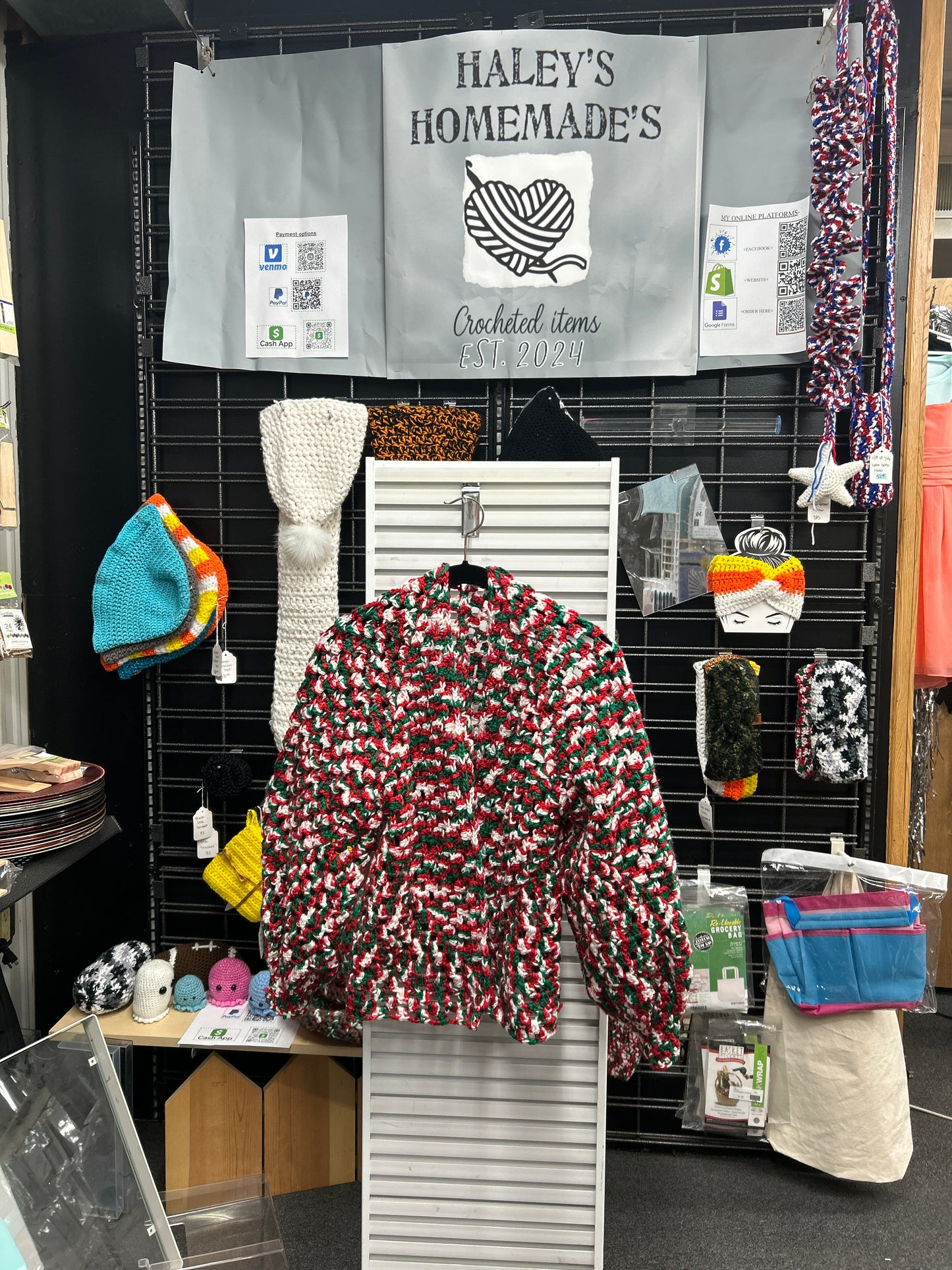 Crocheted Small Christmas Cardigan