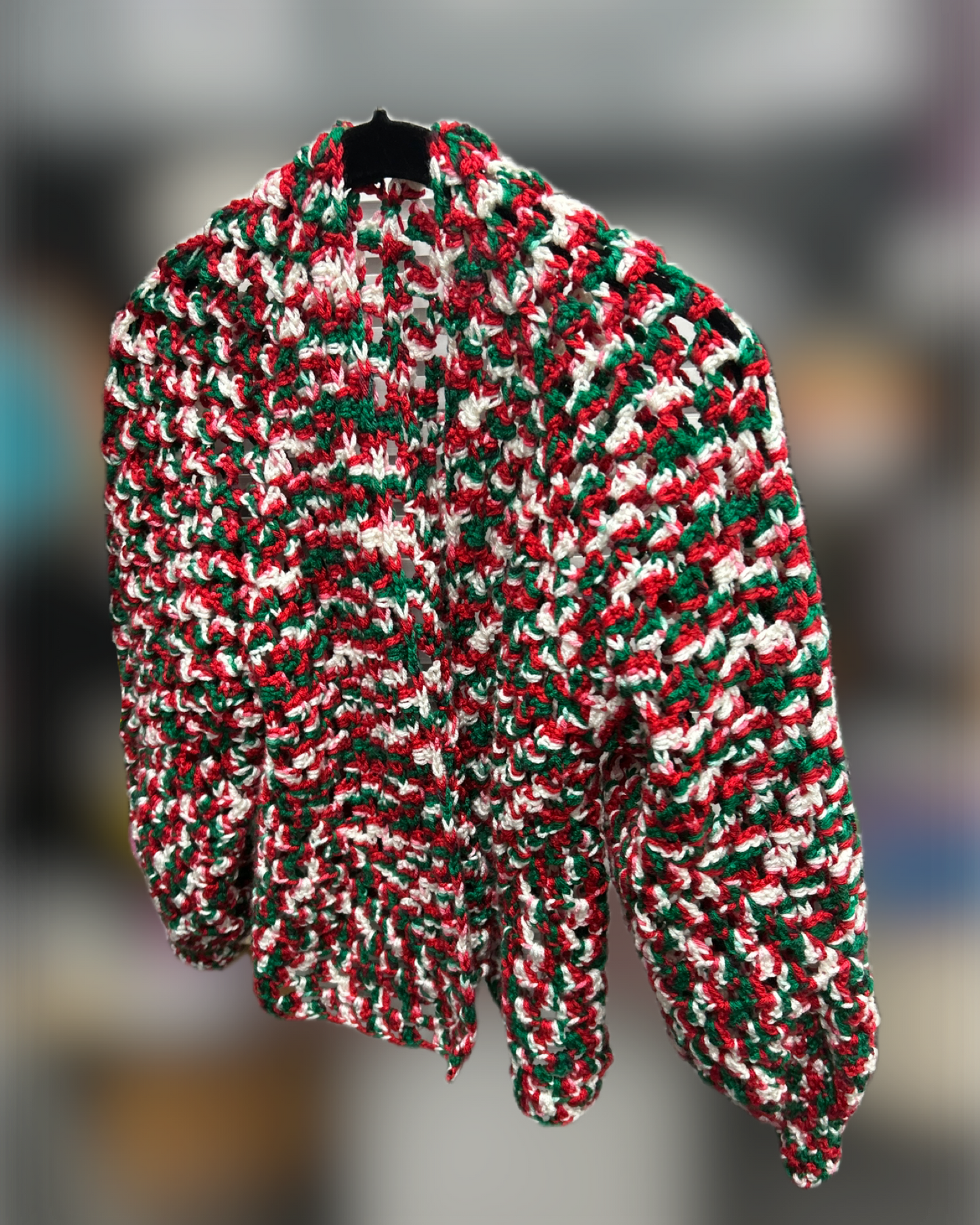 Crocheted Small Christmas Cardigan