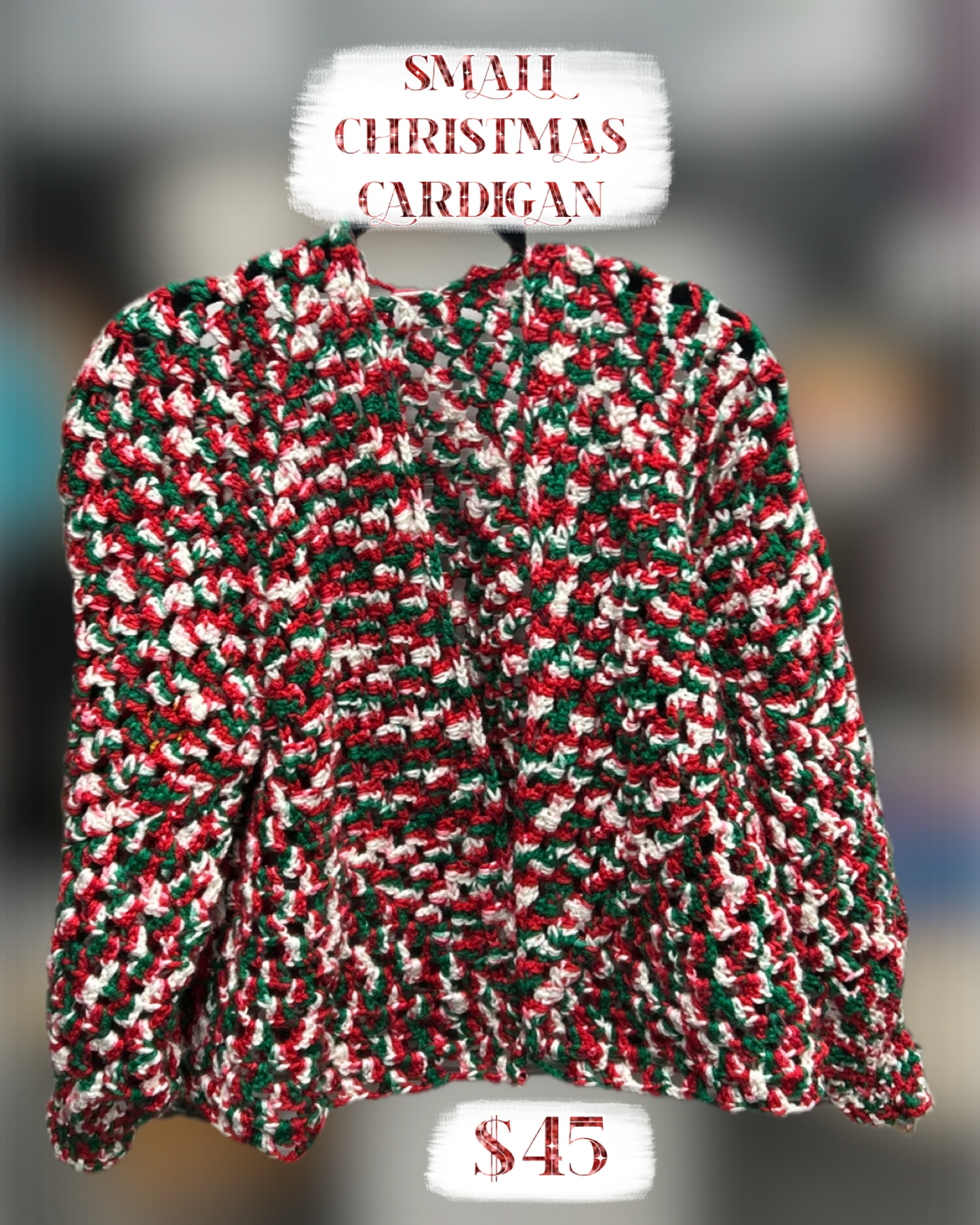 Crocheted Small Christmas Cardigan