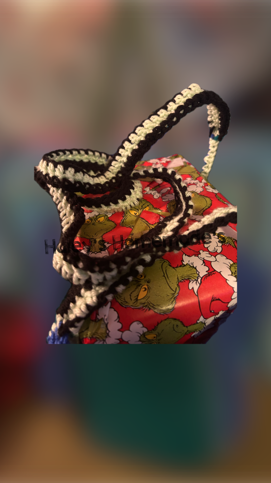 Crocheted 5 Granny Square Bag