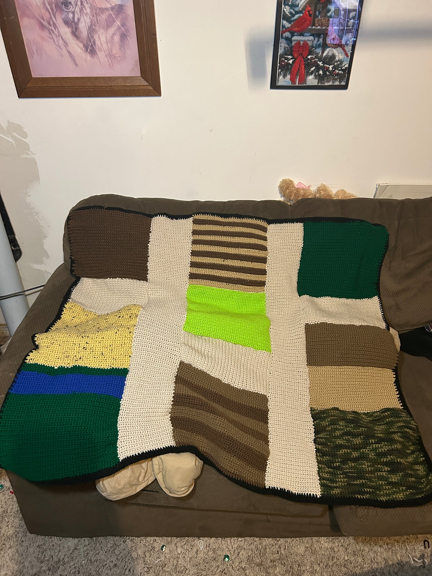 Crocheted Farm Blanket